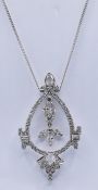 WHITE GOLD AND DIAMOND PENDANT NECKLACE