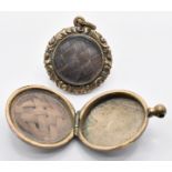 TWO 19TH CENTURY HAIR WORK MOURNING LOCKETS