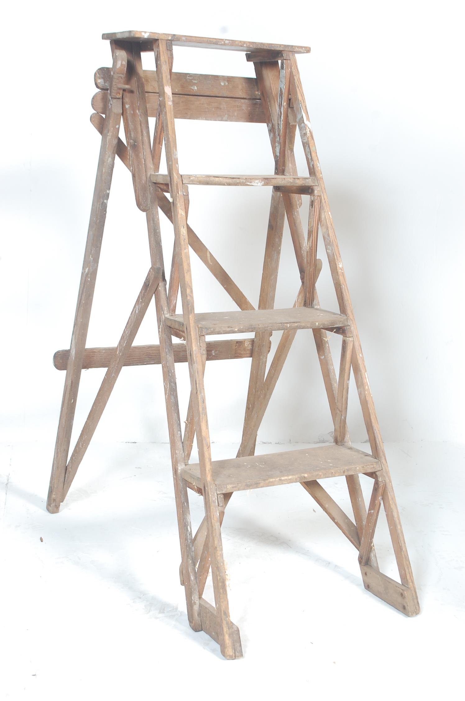TWO MID 20TH CENTURY VINTAGE RETRO A-FRAME STEP LADDER - Image 6 of 13