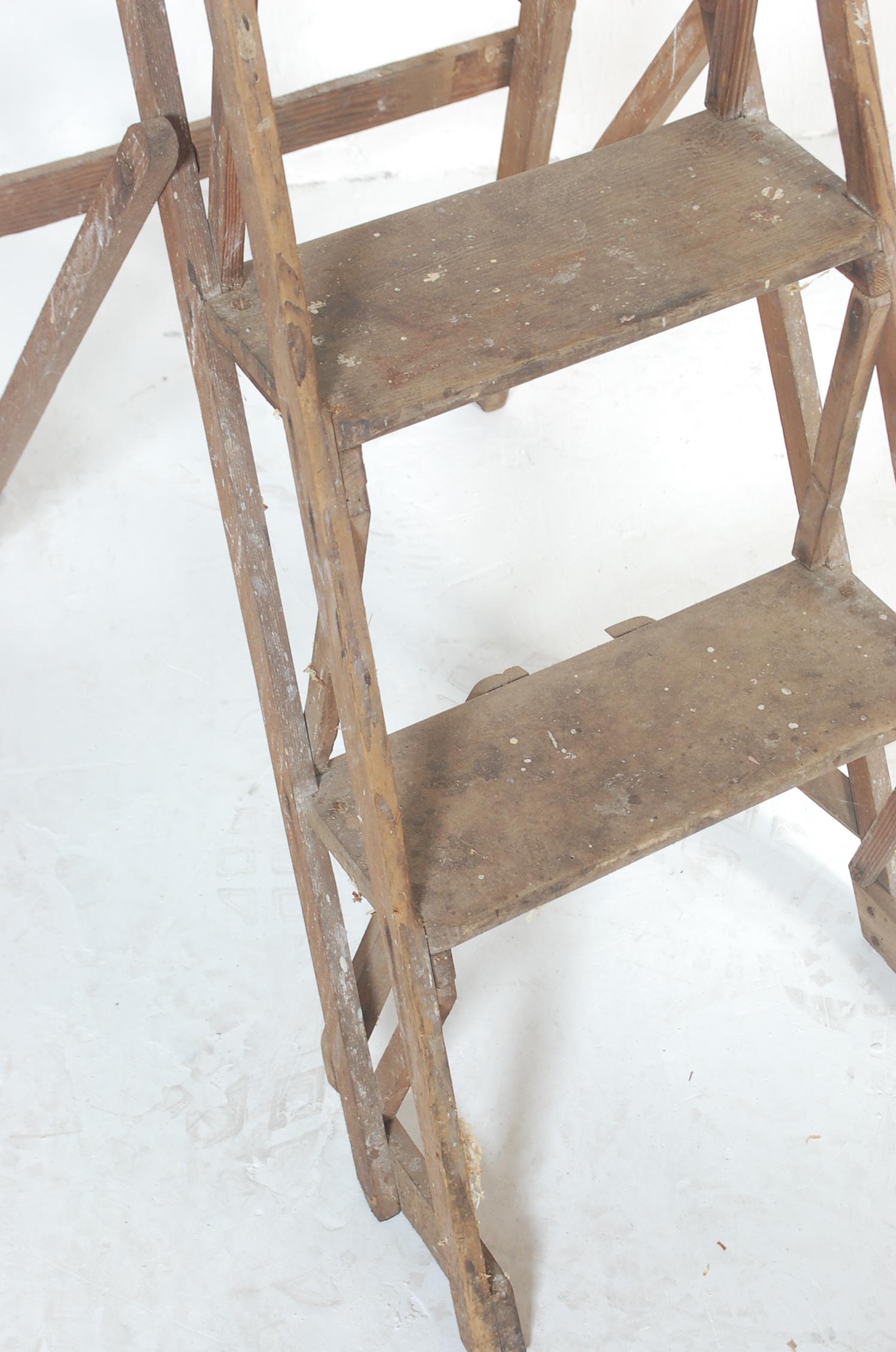 TWO MID 20TH CENTURY VINTAGE RETRO A-FRAME STEP LADDER - Image 11 of 13