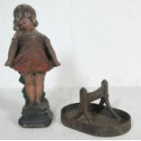 VINTAGE 20TH CENTURY SHY GIRL GARDEN ORNAMENT