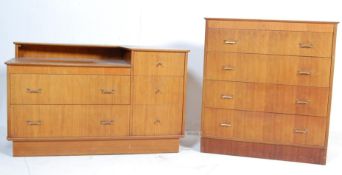 RETRO VINTAGE 20TH CENTURY TEAK WOOD BEDROOM SUITE