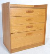 RETRO TEAK WOOD PEDESTAL CHEST OF DRAWERS