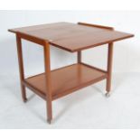 RETRO VINTAGE MID 20TH CENTURY TEAK WOOD TWO TIER TROLLEY