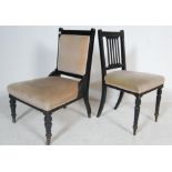 TWO EARLY 20TH CENTURY EDWARDIAN HIM AND HER SALOON CHAIRS