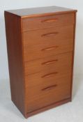 20TH CENTURY TEAK WOOD VENEER PEDESTAL CHEST OF DRAWERS BY AUSTINSUITE