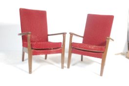 TWO 1950’S PARKER KNOLL EASY CHAIRS / ARMCHAIRS