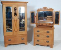 EARLY 20TH CENTURY ART DECO WALNUT BEDROOM SUITE