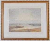 ADAM KNIGHT 1855-1931 ANTIQUE WATERCOLOUR 'A SCENE IN NORFOLK'