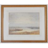 ADAM KNIGHT 1855-1931 ANTIQUE WATERCOLOUR 'A SCENE IN NORFOLK'