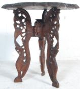 20TH CENTURY HARDWOOD HEAVY CARVED BALINESE SIDE TABLE / OCCASIONAL TABLE