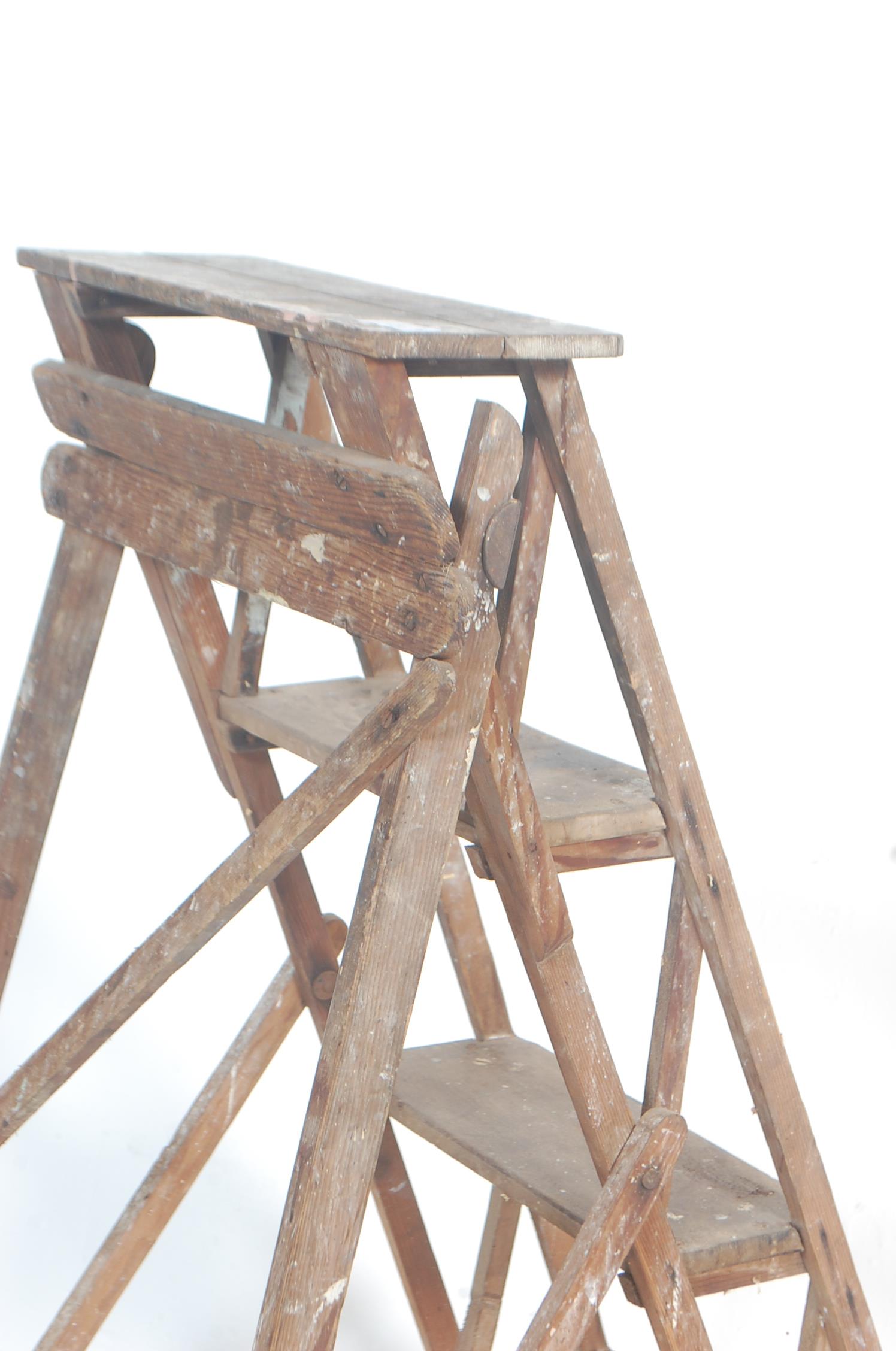 TWO MID 20TH CENTURY VINTAGE RETRO A-FRAME STEP LADDER - Image 12 of 13