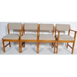 SET OF FOUR RETRO VINTAGE MID 20TH CENTURY TEAK WOOD DINING CHAIRS