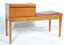 MID 20TH CENTURY TEAK WOOD TELEPHONE TABLE / SEAT