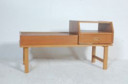 MID CENTURY TEAK WOOD TELEPHONE TABLE