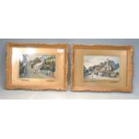 PAIR OF L H KERSHAW COTTAGE PAINTINGS