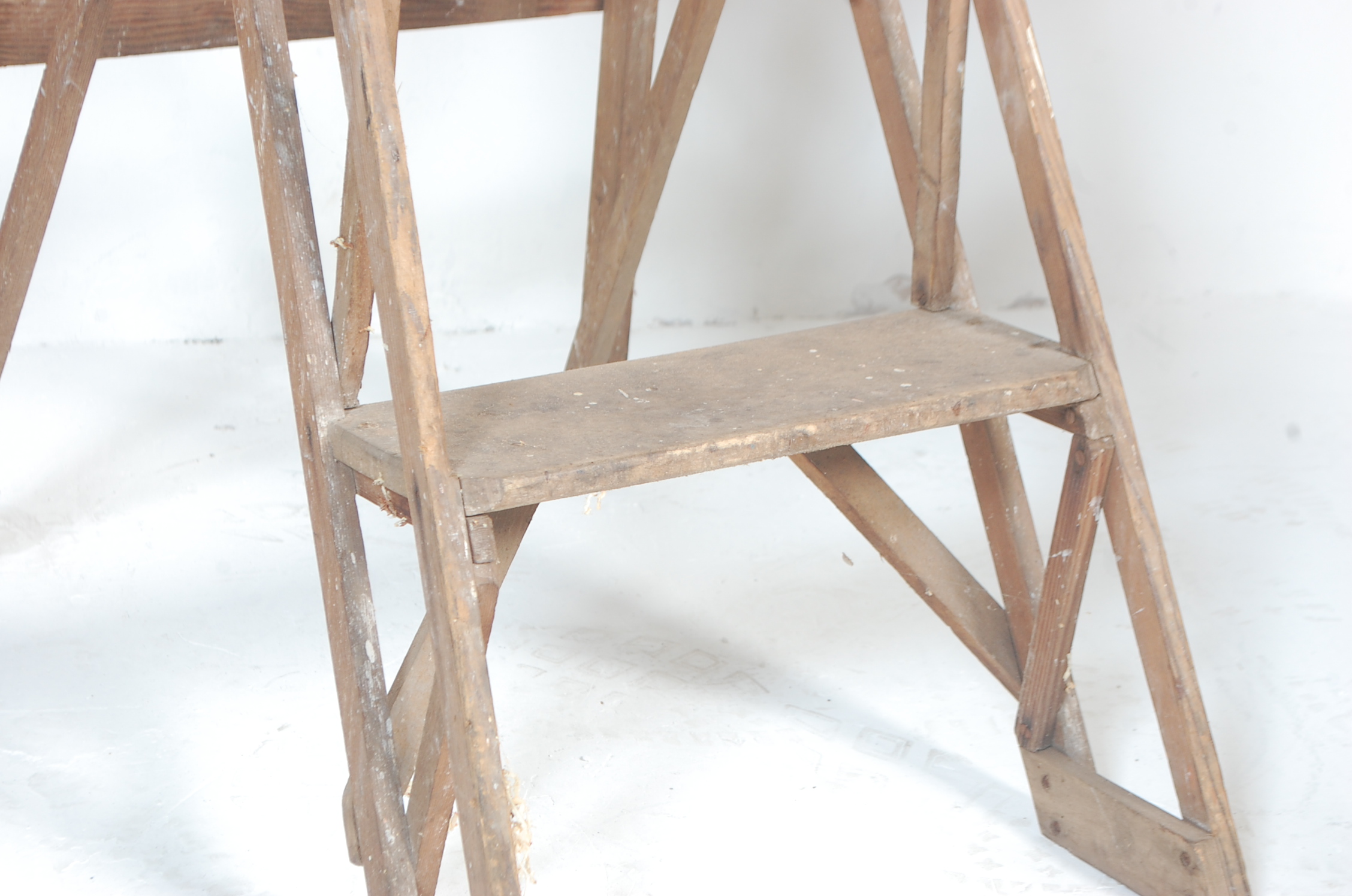 TWO MID 20TH CENTURY VINTAGE RETRO A-FRAME STEP LADDER - Image 8 of 13