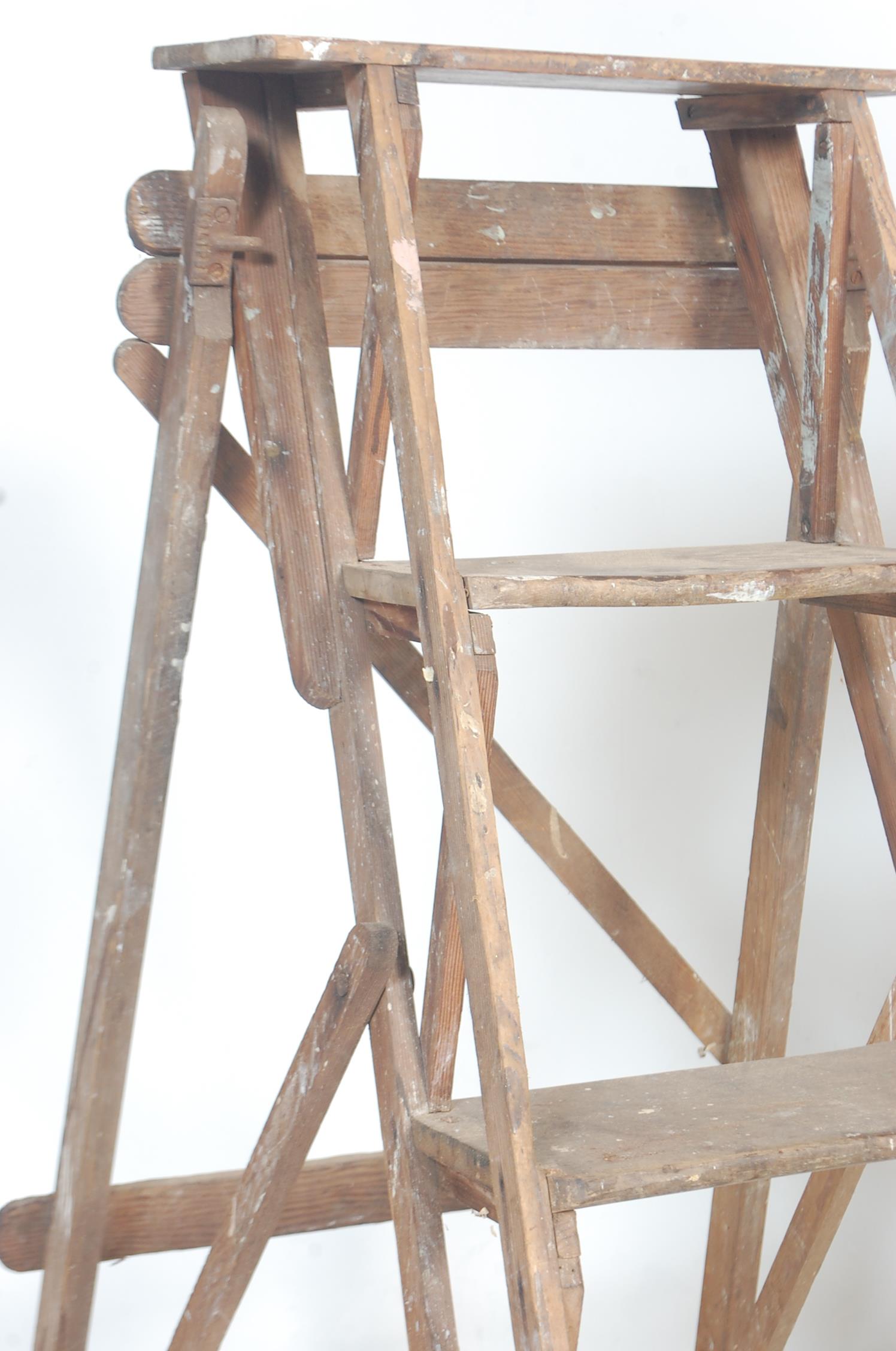 TWO MID 20TH CENTURY VINTAGE RETRO A-FRAME STEP LADDER - Image 9 of 13