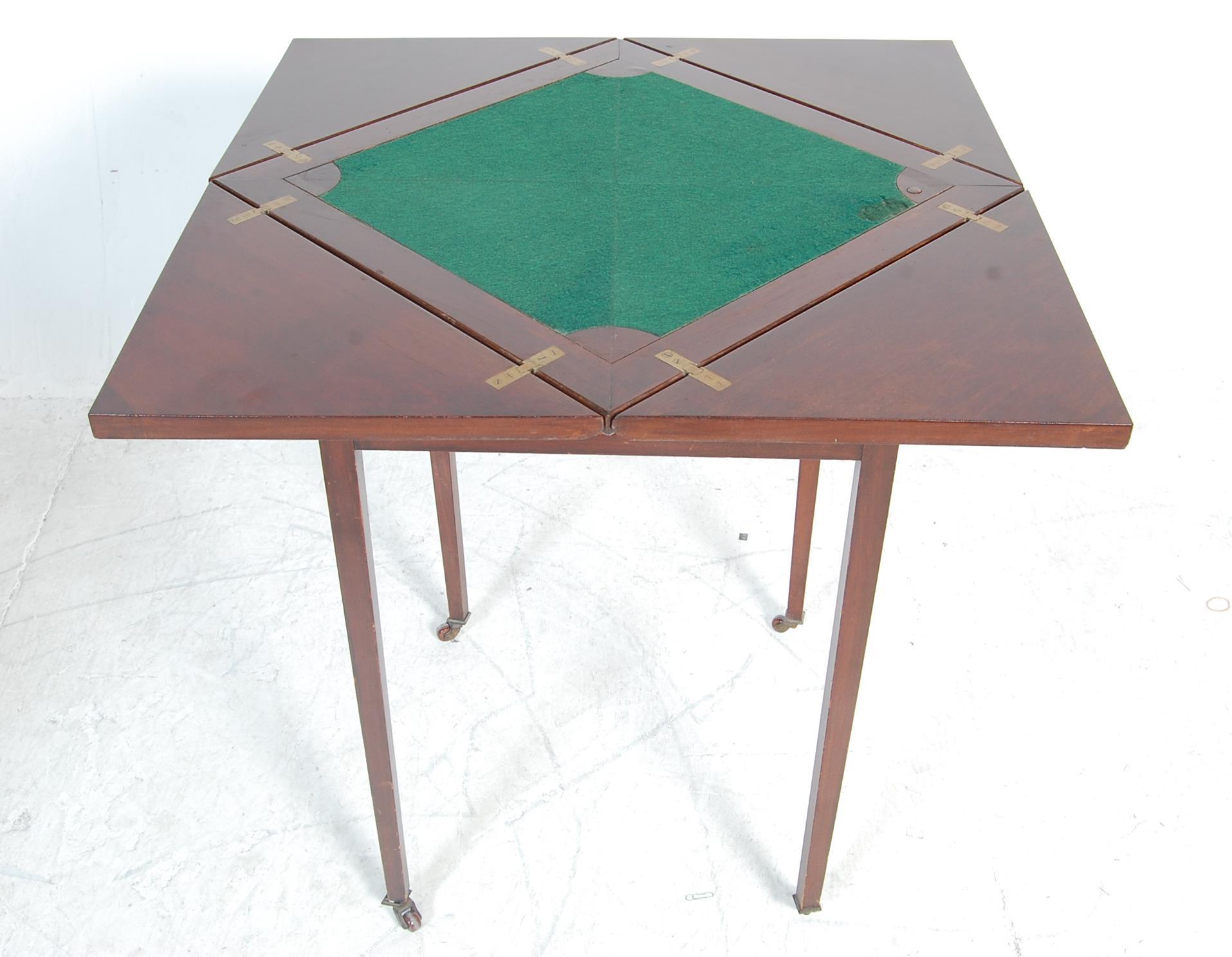 19TH CENTURY VICTORIAN MAHOGANY GAMING TABLE / OCCASIONAL TABLE - Image 2 of 6