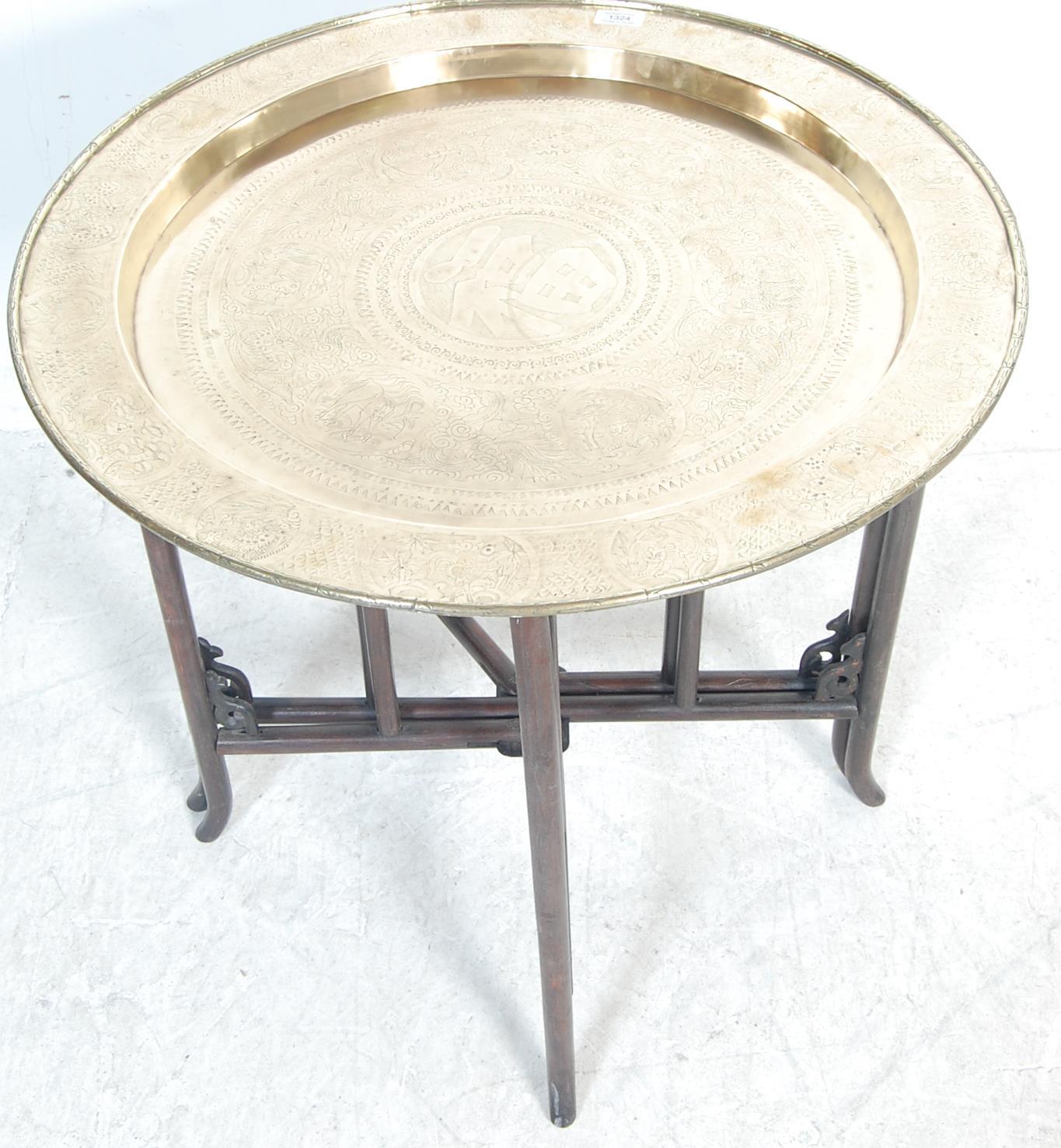 ANTIQUE EARLY 20TH CENTURY BENARES TABLE - Image 2 of 7