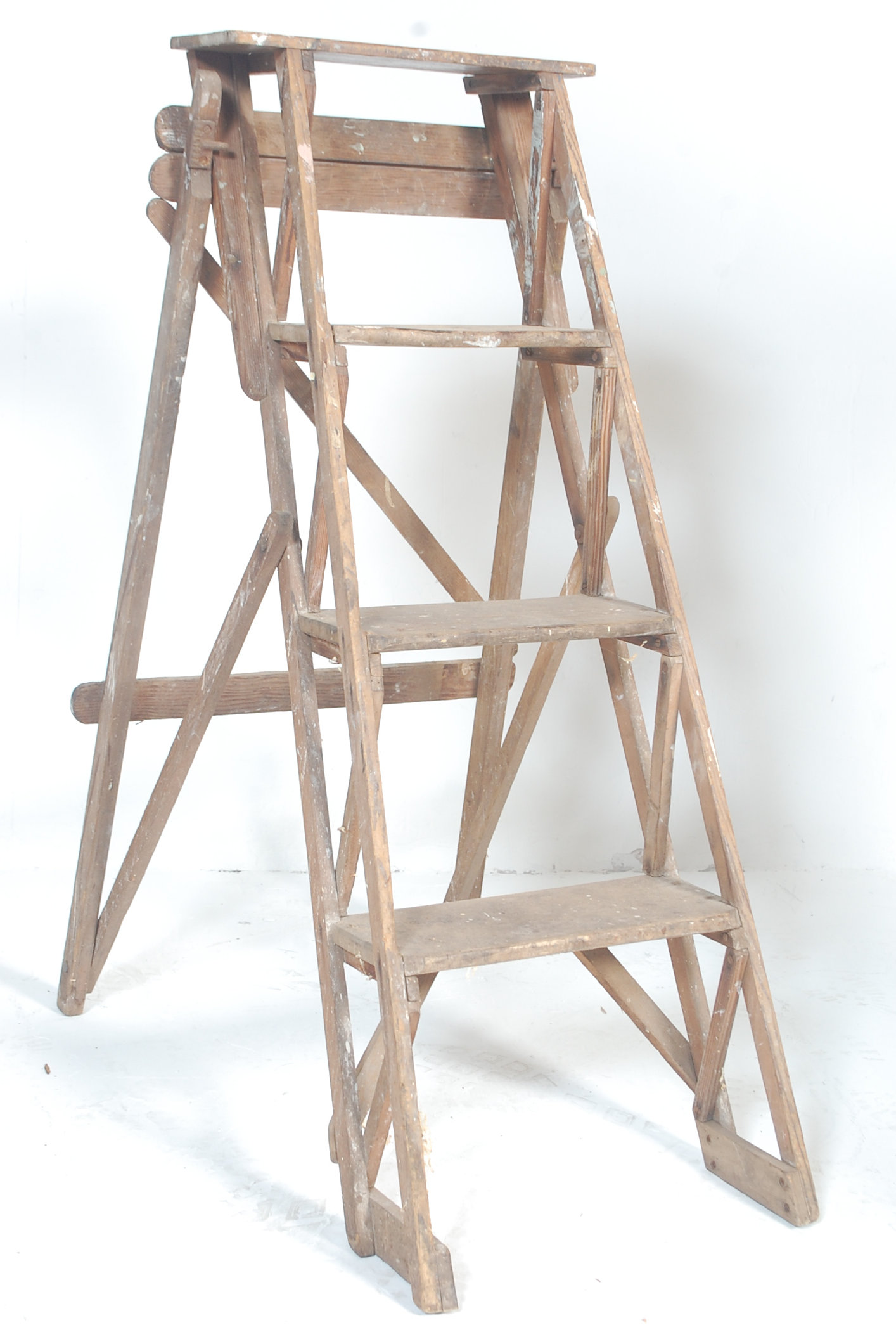 TWO MID 20TH CENTURY VINTAGE RETRO A-FRAME STEP LADDER - Image 7 of 13