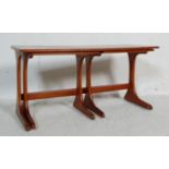 VINTAGE RETRO DANISH INSPIRED TEAK WOOD NEST OF TABLES