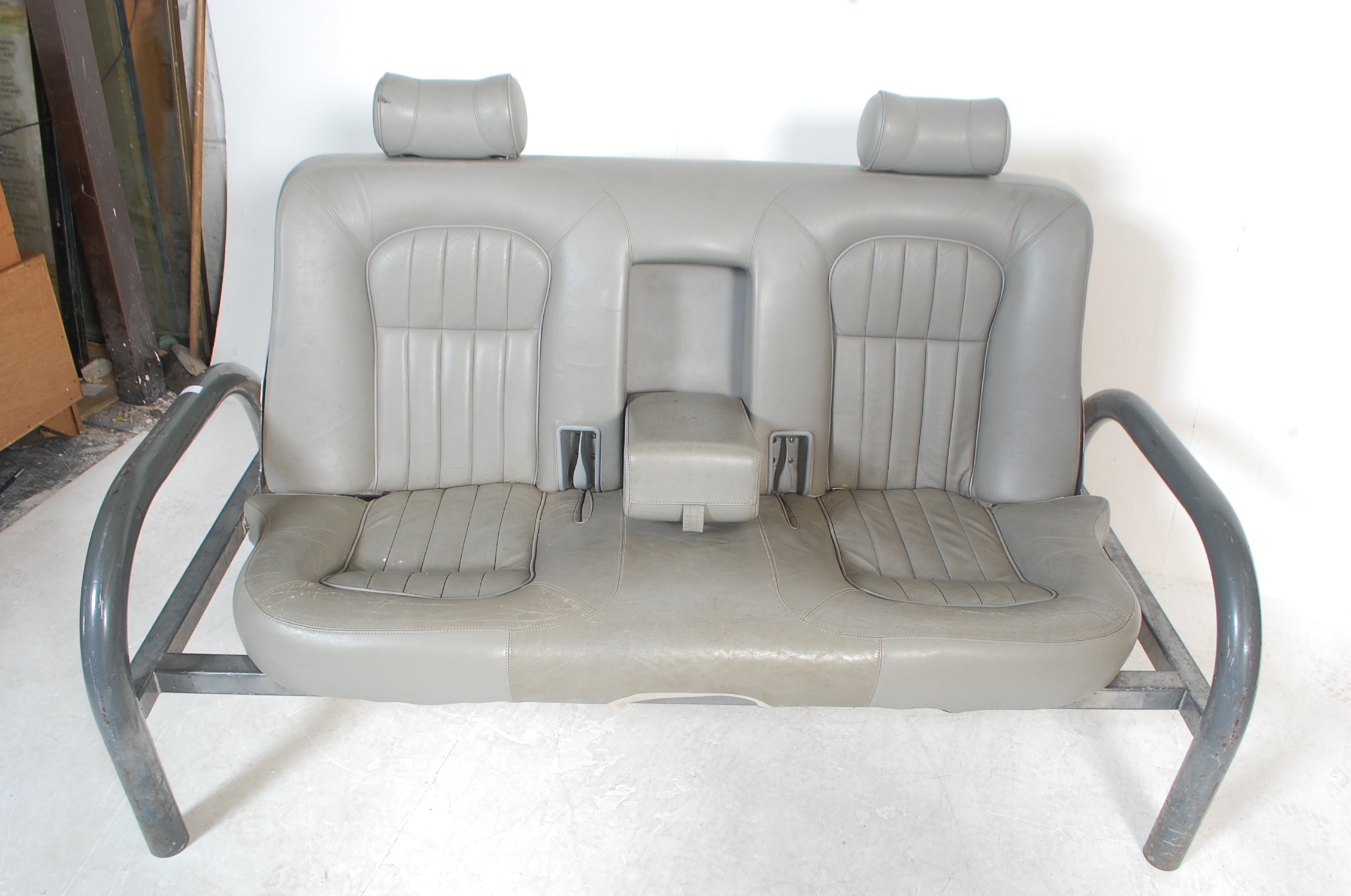 AFTER RON ARAD 1970’S TOP GEAR STYLE JAGUAR BACKSEAT TWO SEAT SOFA SETTEE - Image 3 of 6