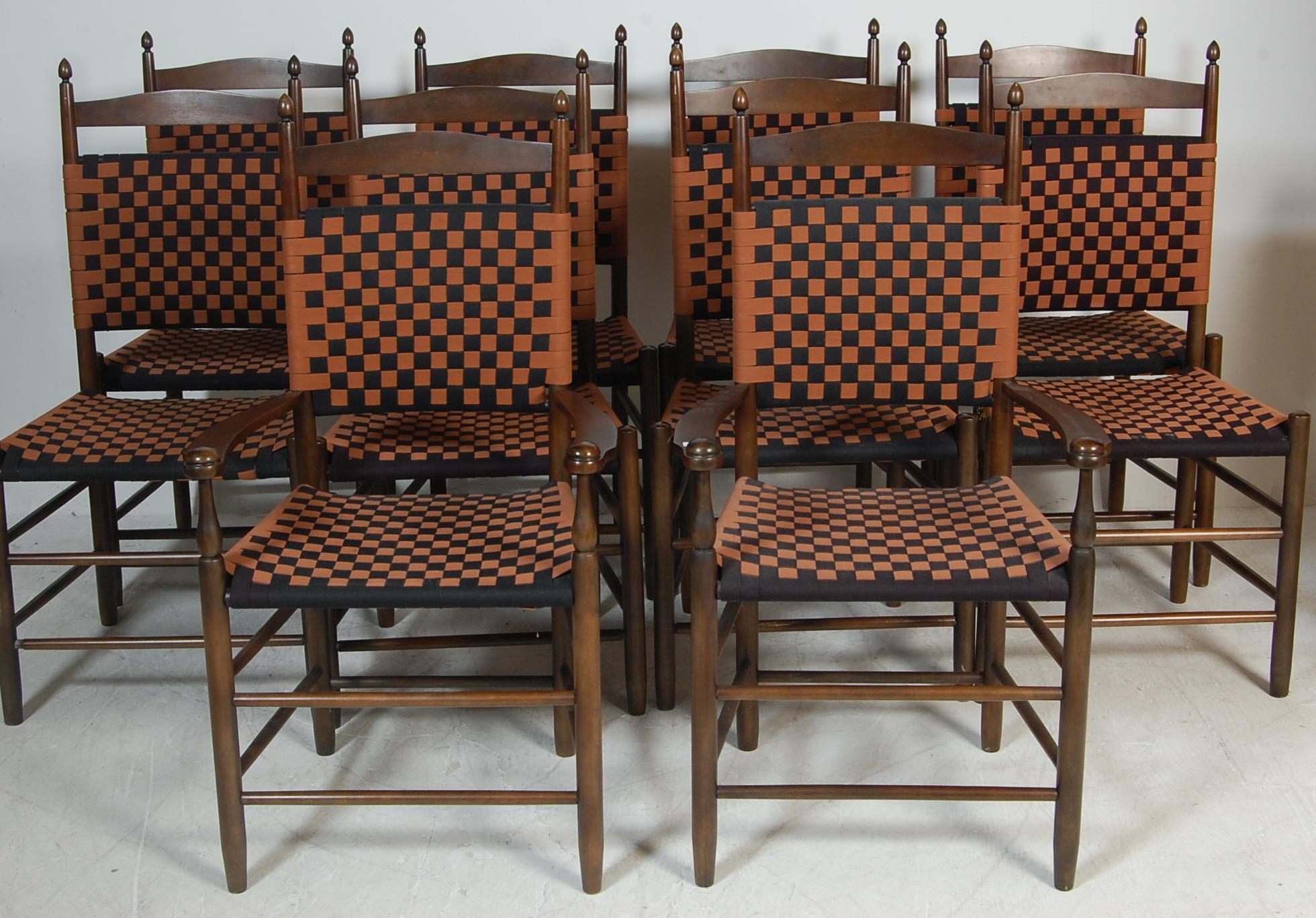 SET OF 10TH VINTAGE STYLE DINING CHAIRS
