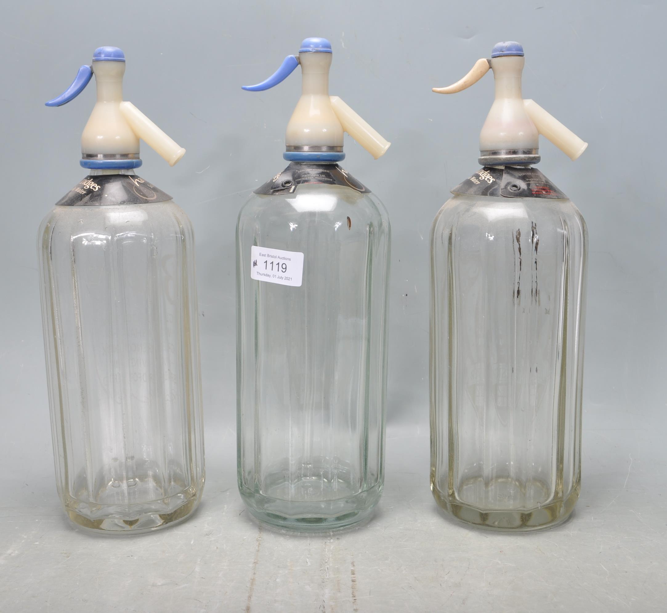 THREE VINTAGE ADVERTISING SODA SIPHONS - Image 2 of 6