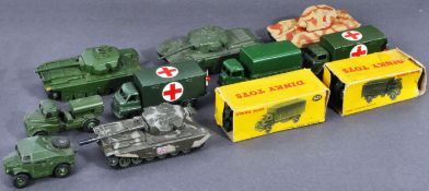 DINKY TOYS - COLLECTION OF VINTAGE MILITARY THEMED DIECAST