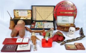 COLLECTION OF ANTIQUE TOYS - DUTCH DOLL, WOODEN TOYS ETC