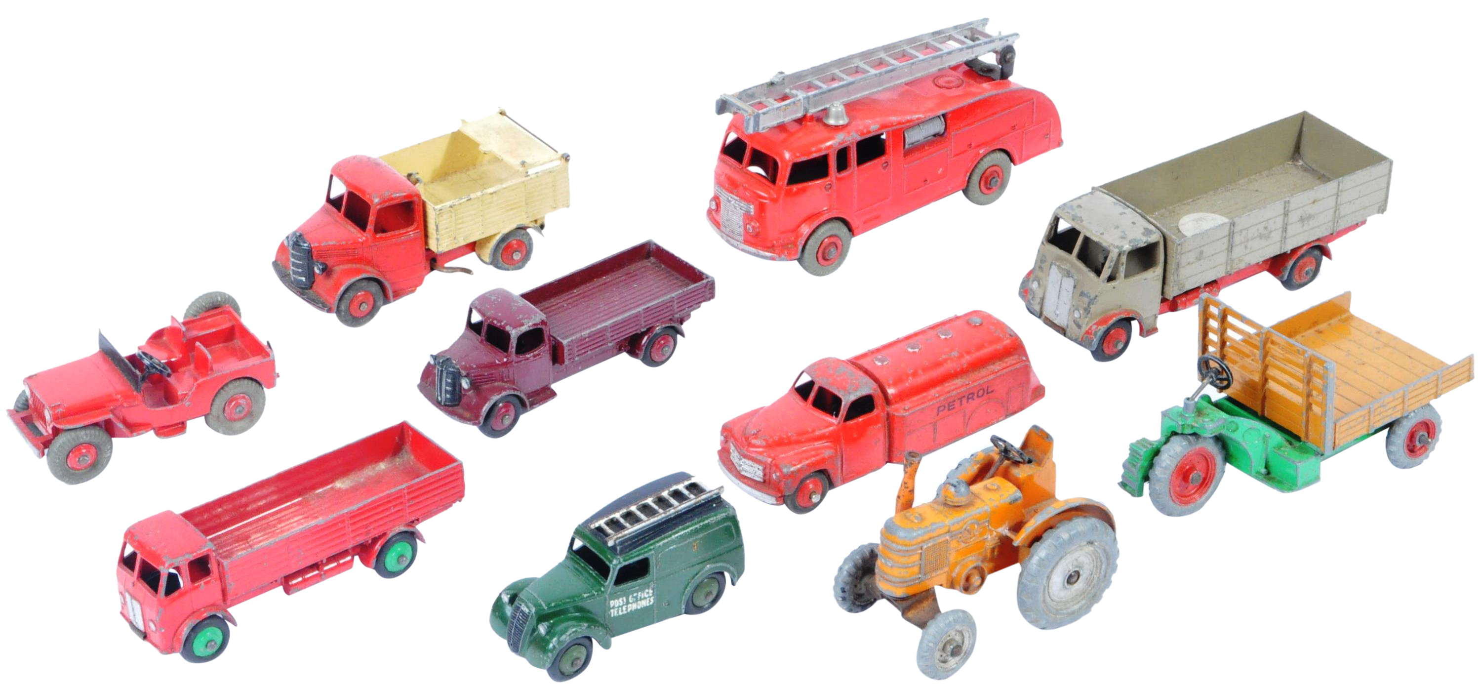 COLLECTION OF X10 VINTAGE DINKY TOYS DIECAST MODEL TRUCKS