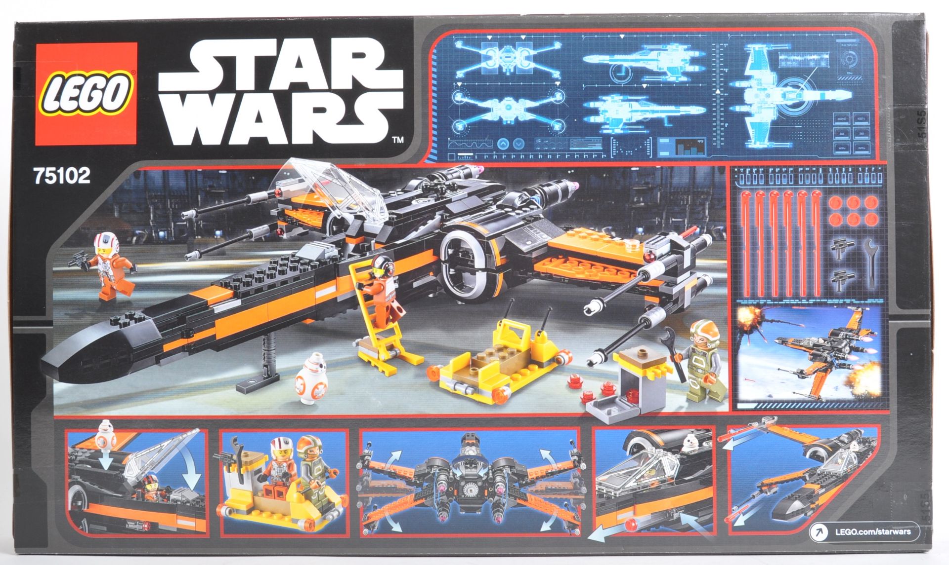 LEGO SET - LEGO STAR WARS - 75102 - POE'S X-WING FIGHTER - Image 2 of 4