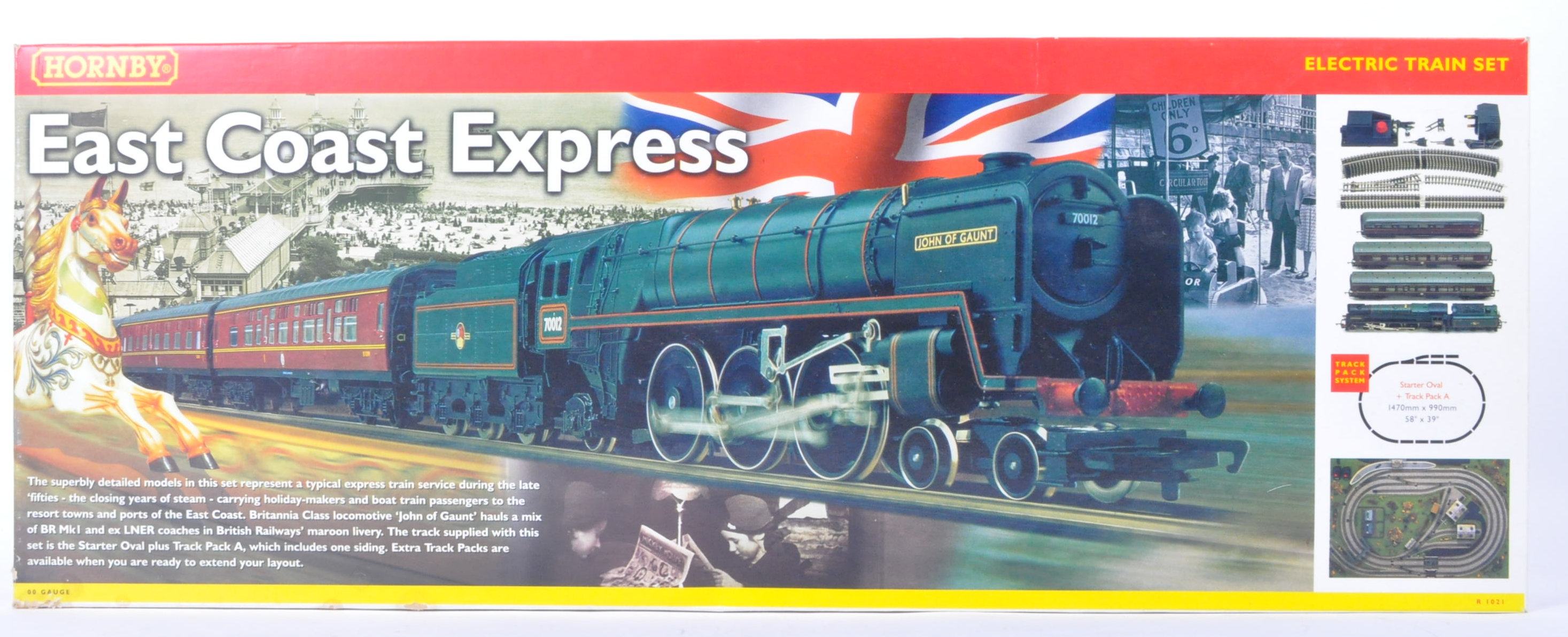 ORIGINAL HORNBY 00 GAUGE MODEL RAILWAY EAST COAST EXPRESS SET