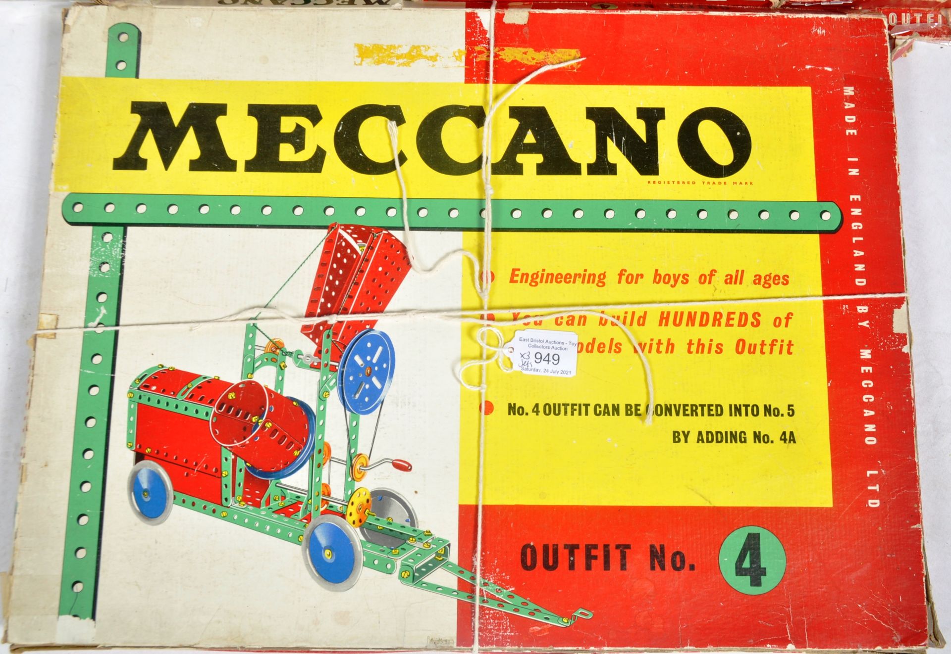 THREE VINTAGE MECCANO MADE OUTFIT NO 4 SETS