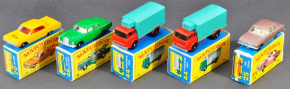 COLLECTION OF X5 ORIGINAL VINTAGE MATCHBOX LESNEY DIECAST MODELS