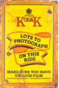 VINTAGE 1950S RAILWAY KODAK ADVERTISING ENAMEL SIGN