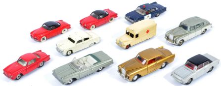 COLLECTION OF X10 VINTAGE DINKY TOYS DIECAST MODEL VEHICLES