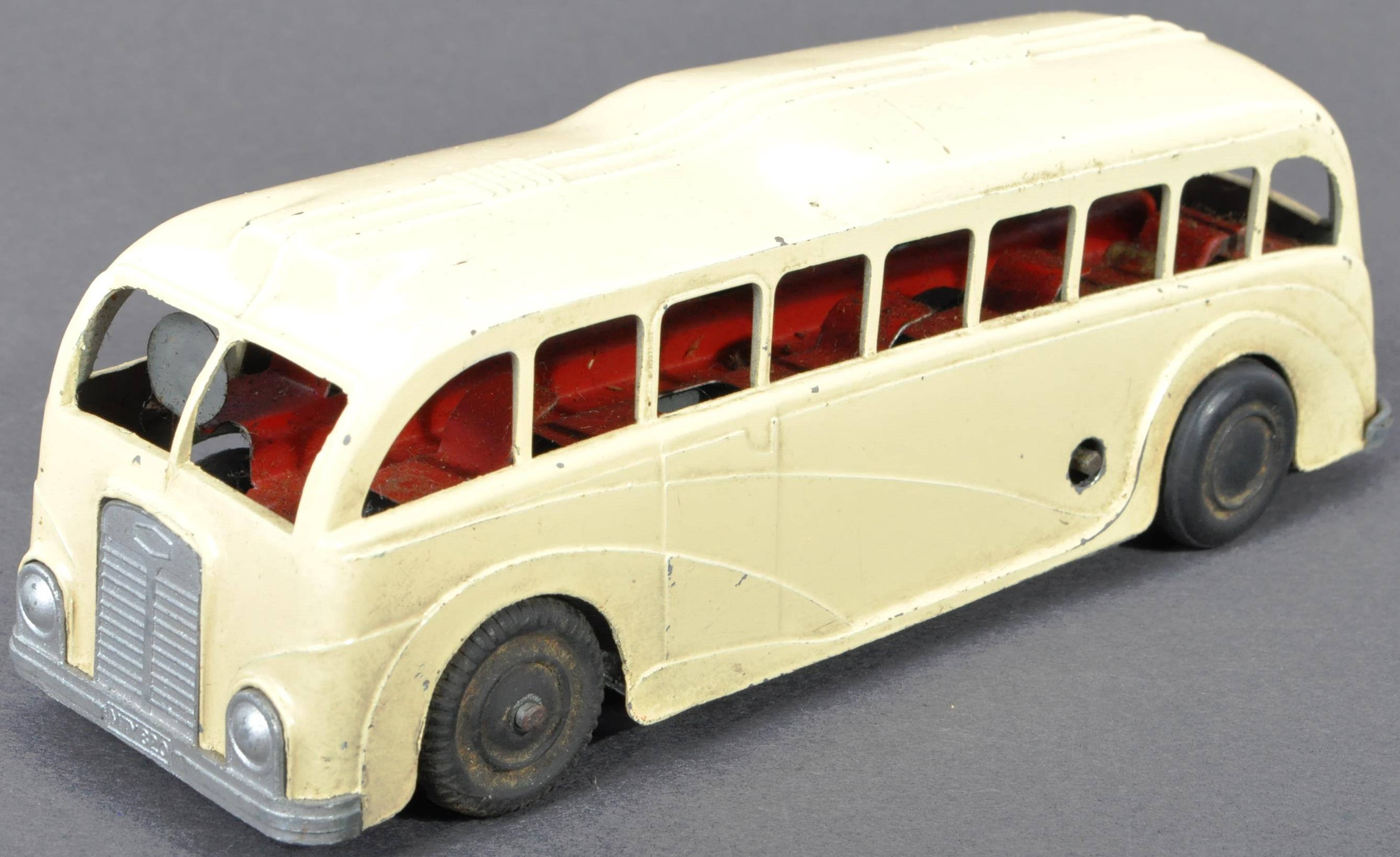 VINTAGE METTOY CLOCKWORK METAL DIECAST MODEL BUS / COACH