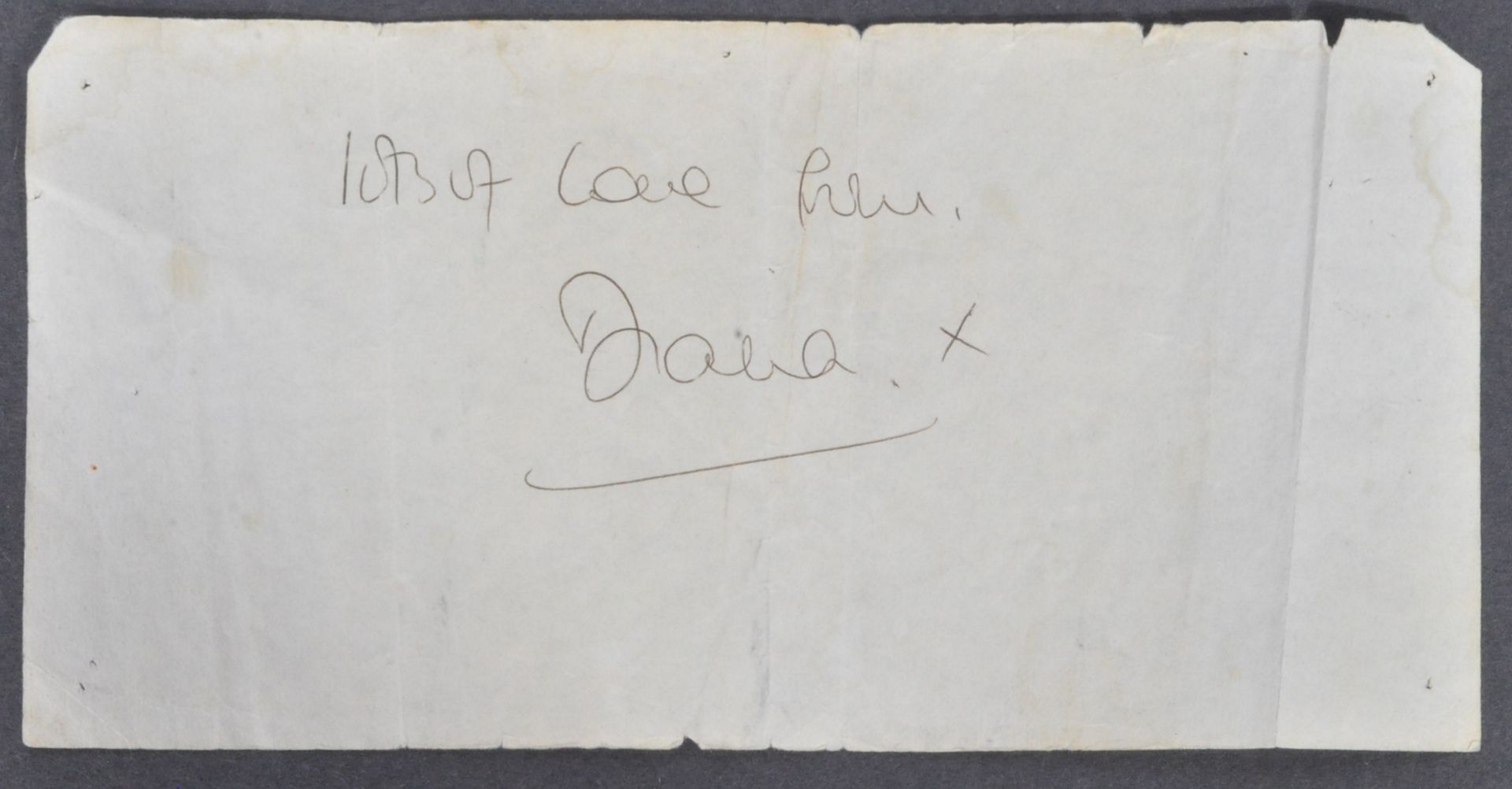 DIANA PRINCESS OF WALES (1961-1997) - AUTOGRAPH ON PAPER