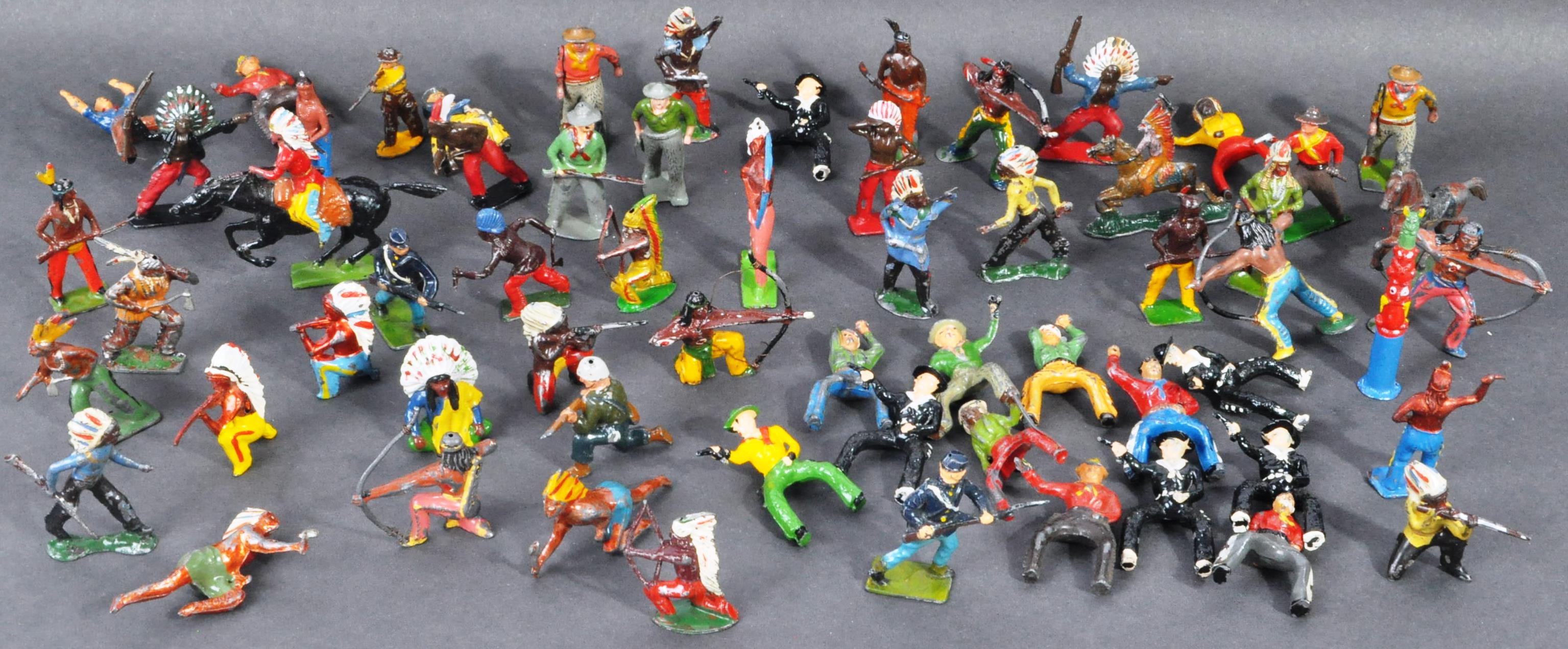 LEAD FIGURES - COLLECTION OF COWBOYS & INDIANS