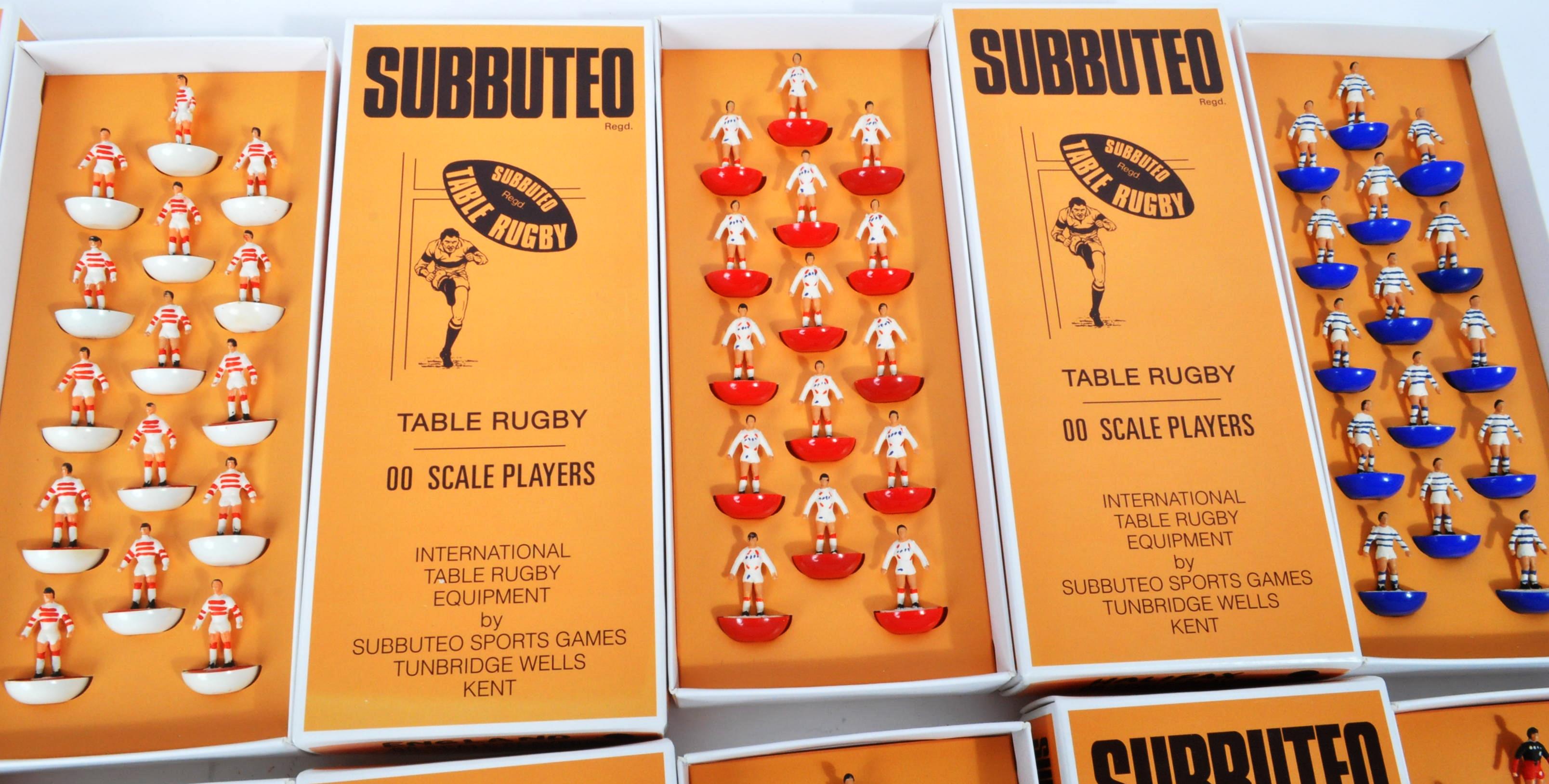 COLLECTION X8 VINTAGE SUBBUTEO TABLE TOP RUGBY TEAMS - Image 3 of 7