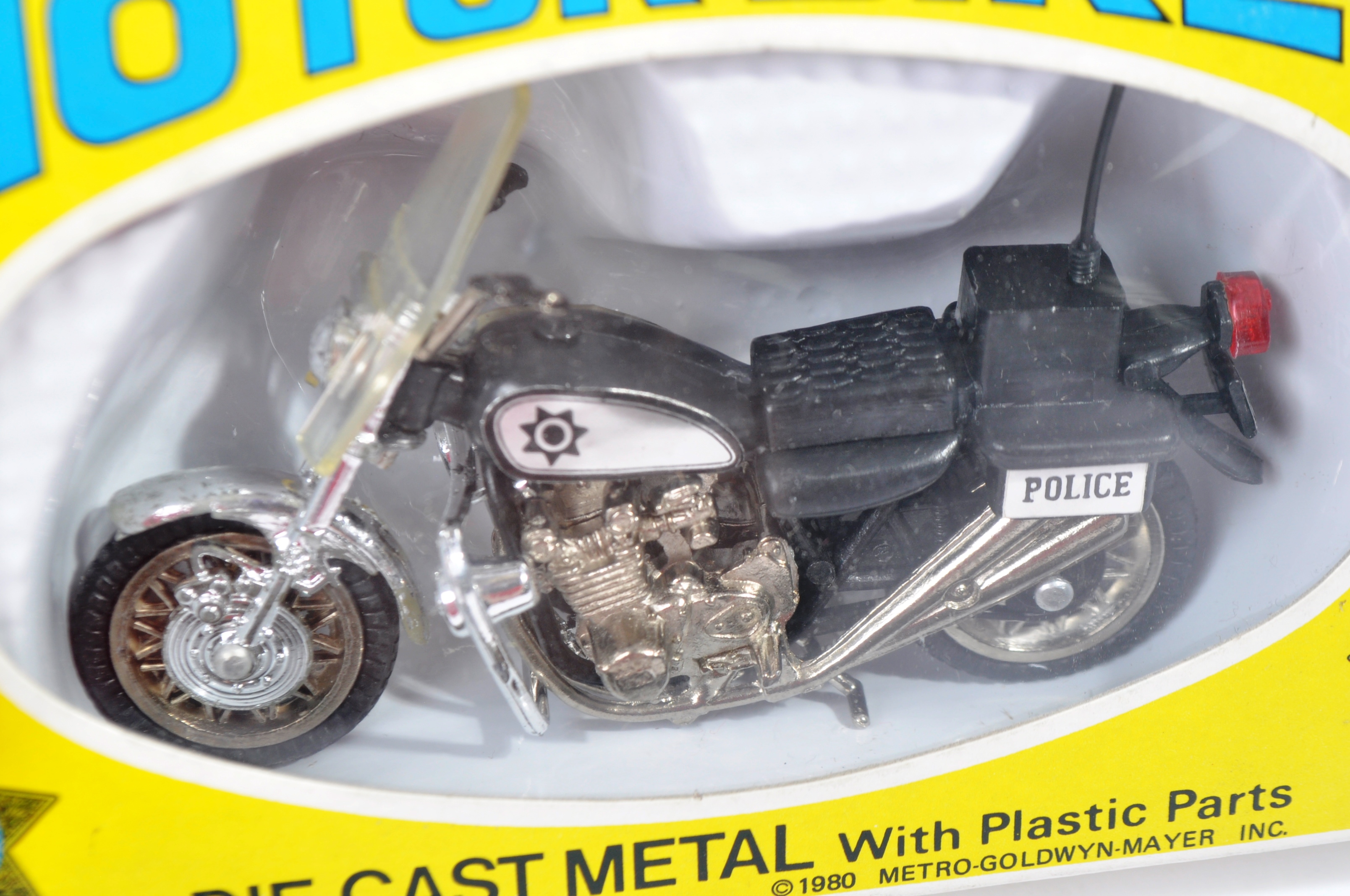 TWO ORIGINAL VINTAGE MGM ' CHIPS ' DIECAST MODEL MOTORBIKES - Image 3 of 4