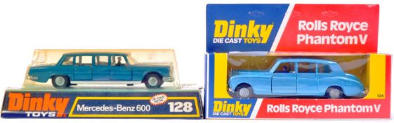 TWO ORIGINAL VINTAGE DINKY TOYS DIECAST MODEL CARS