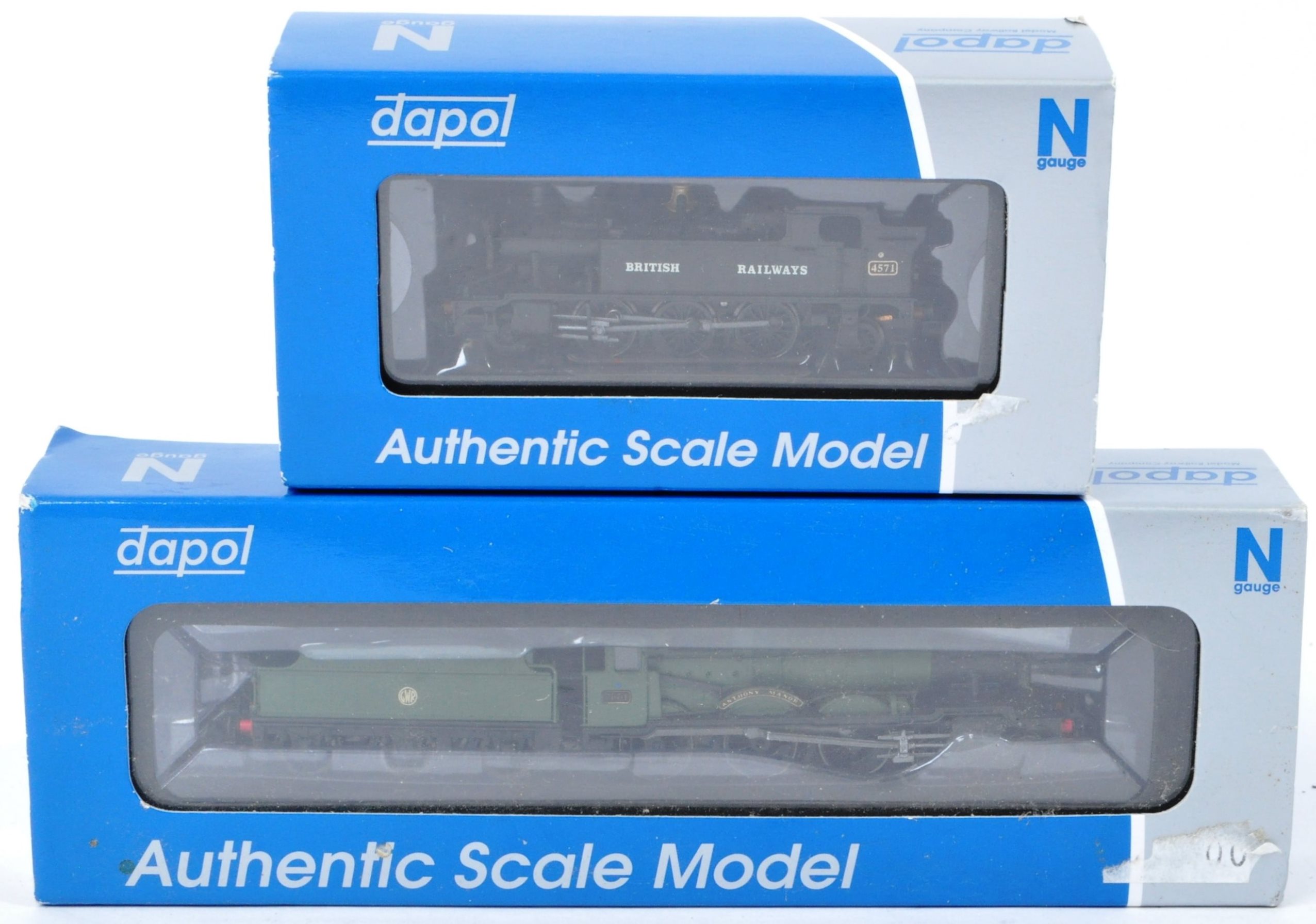 TWO ORIGINAL DAPOL N GAUGE MODEL RAILWAY TRAINSET LOCOMOTIVE