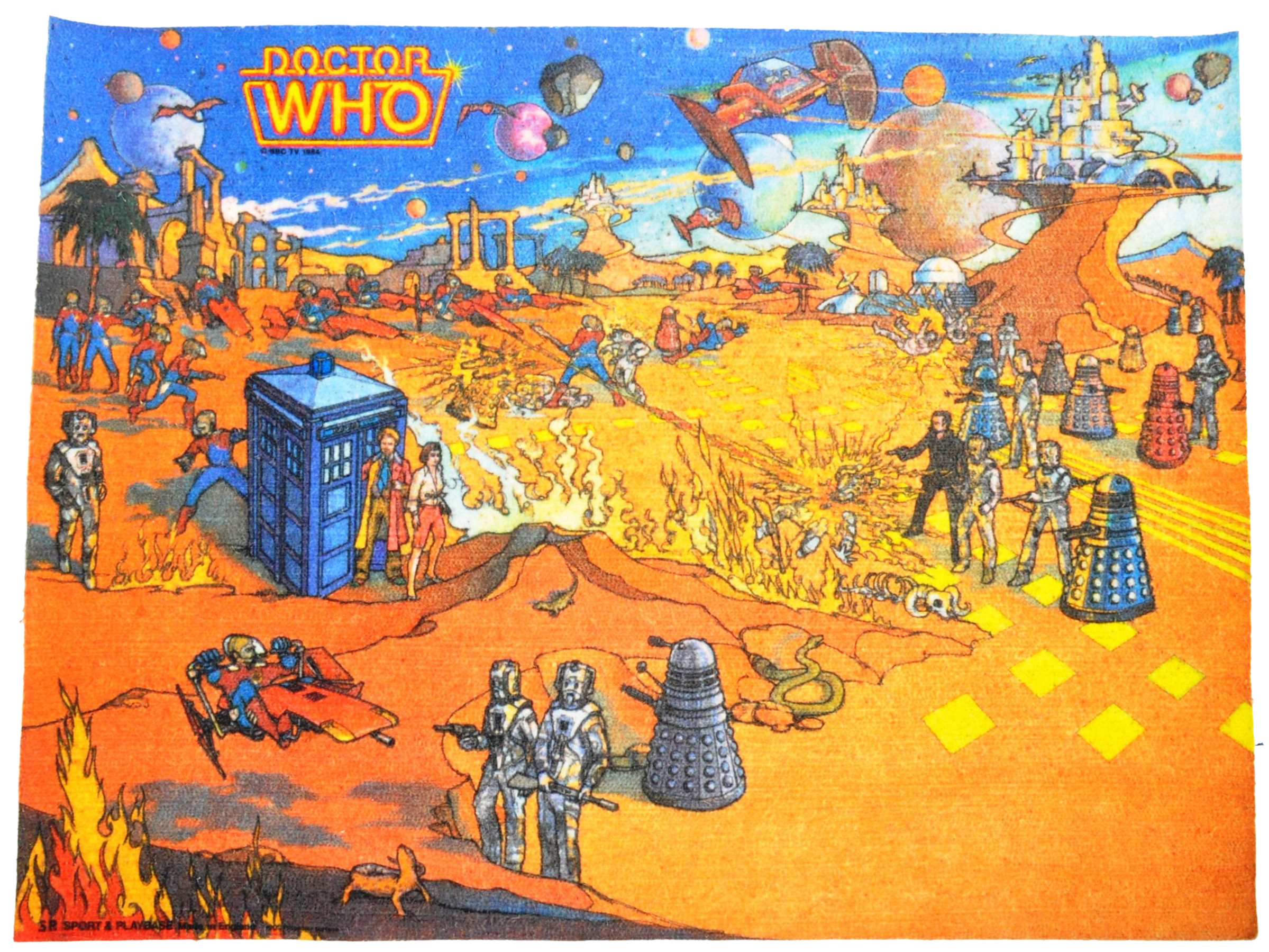 DOCTOR WHO - SCARCE 1984 DR WHO FLOOR RUG - COLIN BAKER