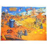 DOCTOR WHO - SCARCE 1984 DR WHO FLOOR RUG - COLIN BAKER