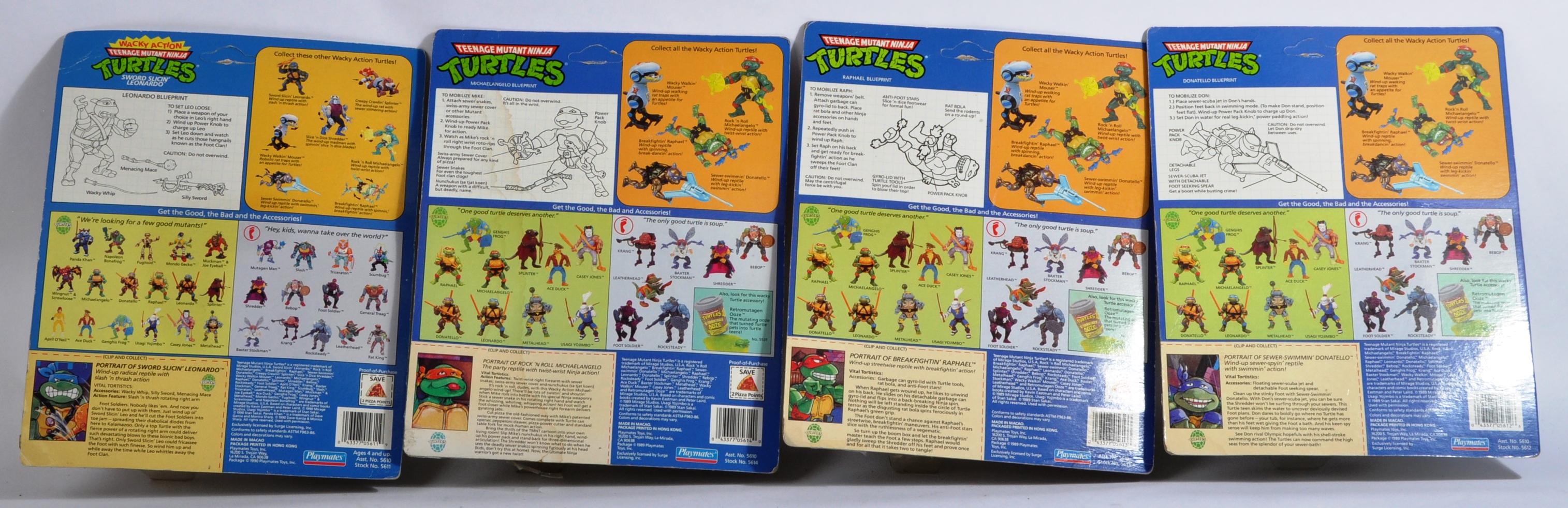 TEENAGE MUTANT NINJA TURTLES - SET OF WACKY ACTION FIGURES - Image 6 of 6