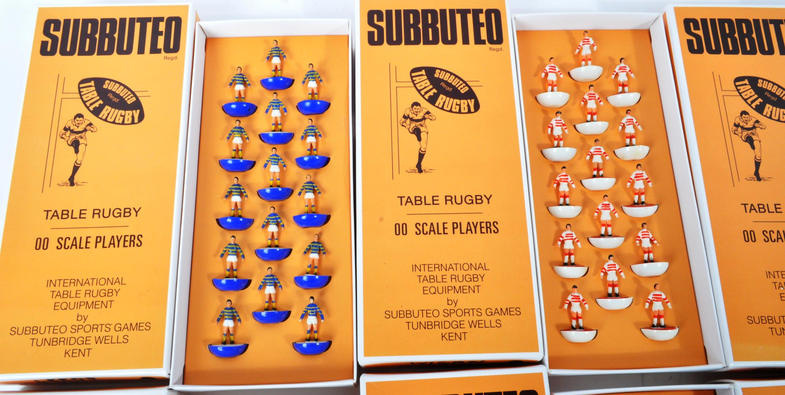 COLLECTION X8 VINTAGE SUBBUTEO TABLE TOP RUGBY TEAMS - Image 2 of 7