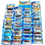 LARGE COLLECTION OF X40 CARDED HOTWHEELS DIECAST MODEL CARS